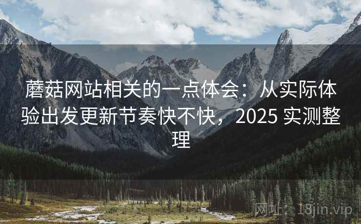 蘑菇网站相关的一点体会：从实际体验出发更新节奏快不快，2025 实测整理  第2张