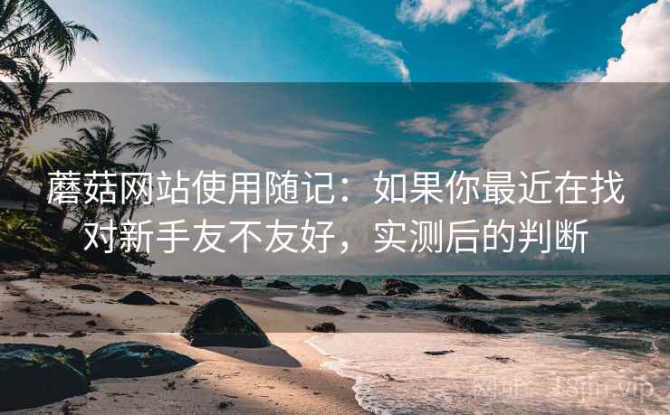 蘑菇网站使用随记：如果你最近在找对新手友不友好，实测后的判断  第2张