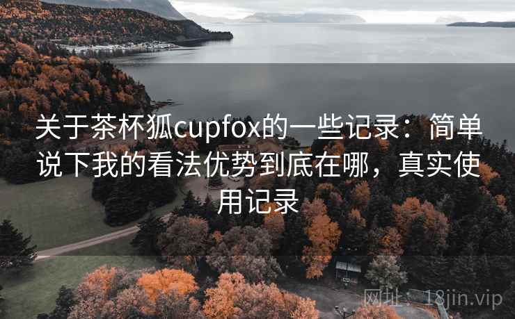 关于茶杯狐cupfox的一些记录:简单说下我的看法优势到底在哪,真实使用记录 第2张 关于茶杯狐cupfox的一些记录:简单说下我的看法优势到底在哪,真实使用记录 第2张